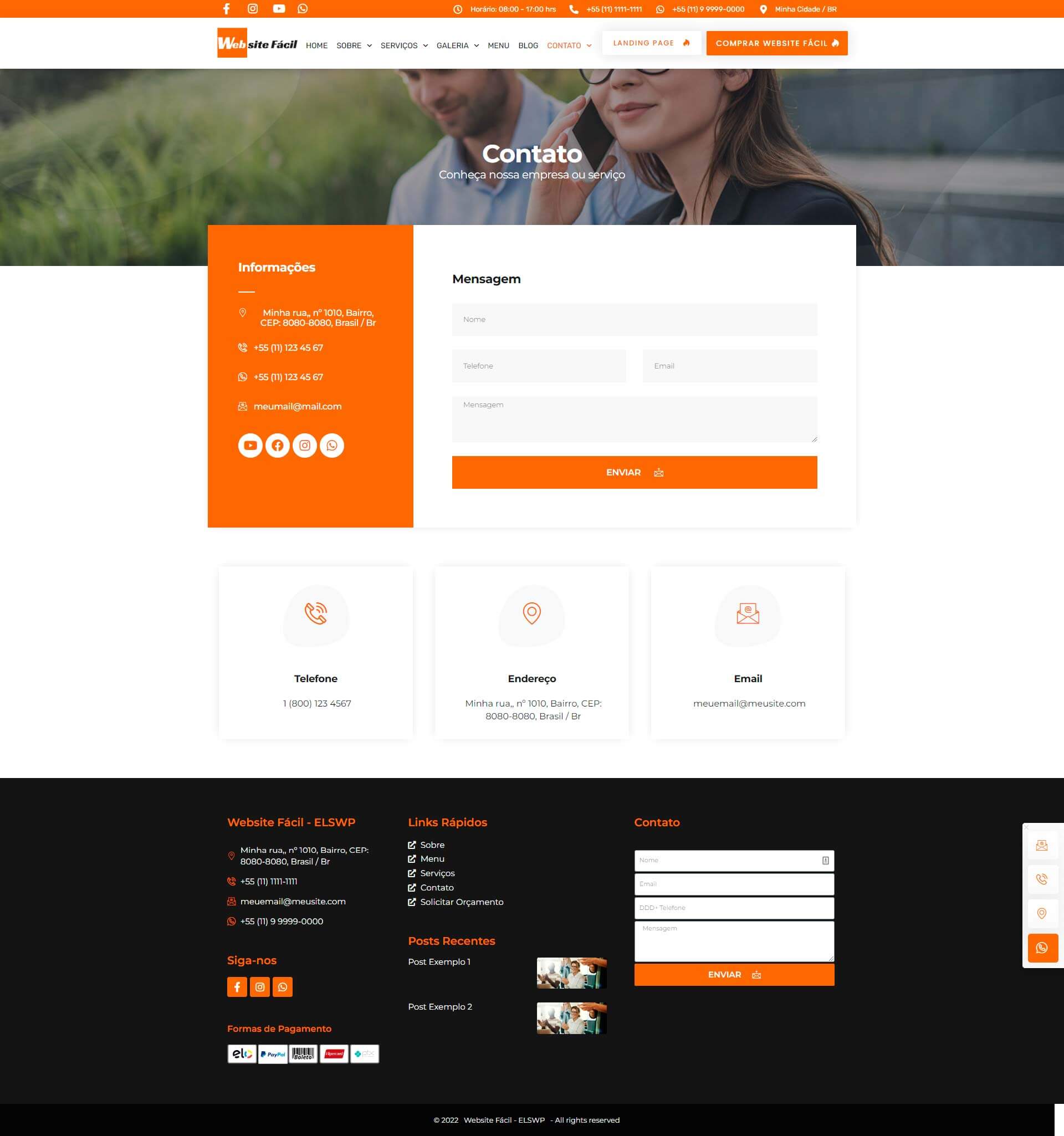 Contato – Website Facil – ELSWP