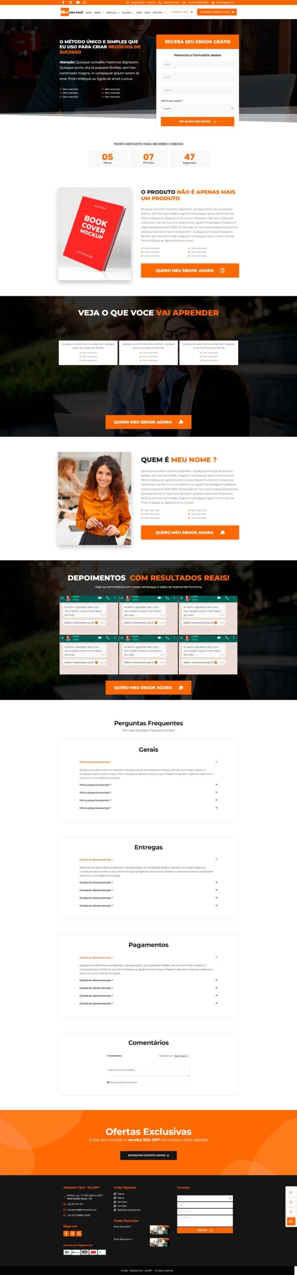 Landing Page – form – Website Facil – ELSWP